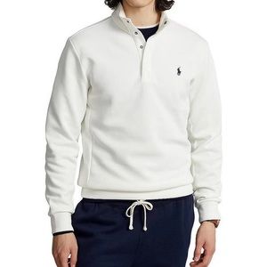 Polo Ralph Lauren Double-Knit Quarter Snap Pullover| Color White| Size XL
